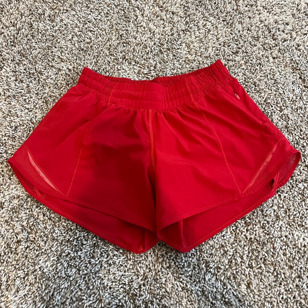 Lululemon shorts red 4 tall
